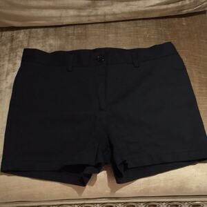 I love you black flat front shorts 9 nwot perfect